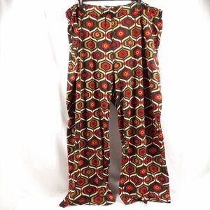 Bold Print Women's Plus Size 4X Elastic Waist Pull On Dress Pants Wide Leg